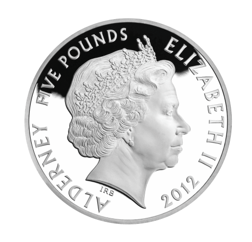 5 фунтов Олдерни, серебряная монета 2012