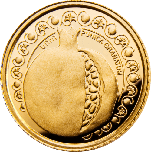 Реверс золотой монеты "Гранат", Армения - Монетный двор Польши