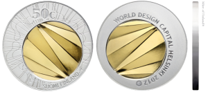 Серебряная монета "Хельсинки - Всемирная столица дизайна"