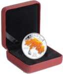 Серебряная монета "Сахарный клён" 2012 в футляре