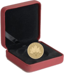 Золотая монета Канады в футляре