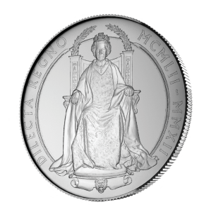 Серебряная 5-унцевая монета Бриллиантового юбилея