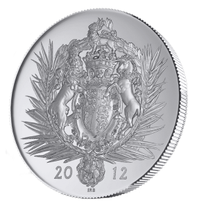 Килограммовая серебряная монета Бриллиантового юбилея Королевы