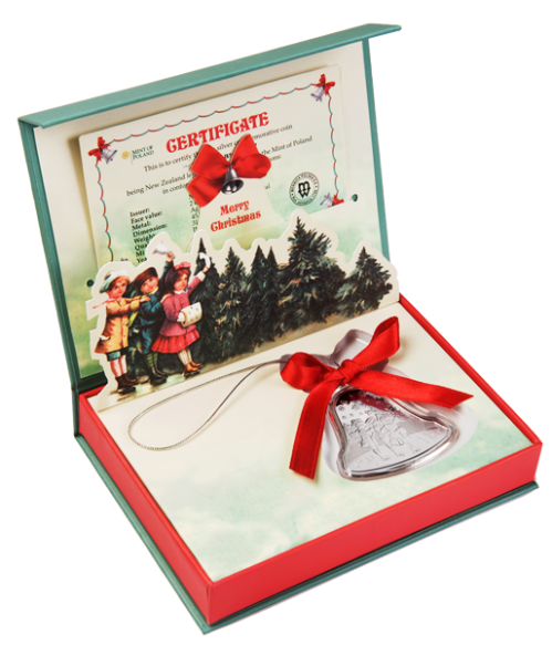 Монета "Рождественский колокольчик" в футляре