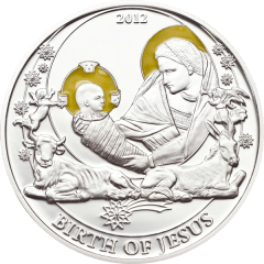 Серебряная монета "Рождение Иисуса Христа"