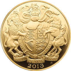 Аверс золотых сонет из набора "Четыре портрета Королевы"