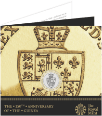 Монета к 350-летию гинеи в упаковке
