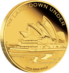 Land Down Under Сиднейский Оперный театр четверть унции золотая монета 2013