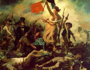 Delacroix Свобода, ведущая на баррикады 1830