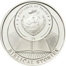 аверс серебряной монеты серии "Десять заповедей"