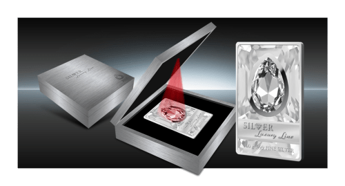 Silver-Luxury-Line-2013 серебряная монета с кристаллом и подсветкой