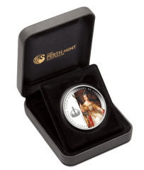 Серебряная монета "175-летие Коронации Королевы Виктории" в футляре