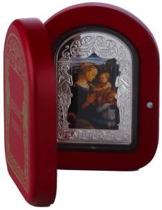 Мадонна Липпи Серебряная монета в футляре