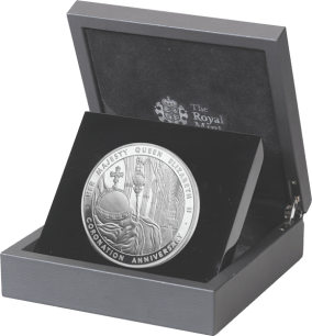 5oz серебряная коронационная монета 2013 в футляре
