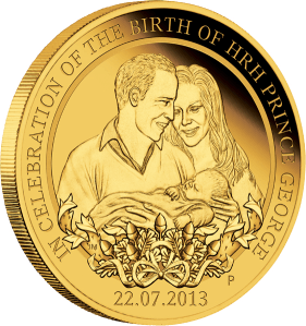 Золотая монета RoyalBaby-Gold-1_4oz-Proof