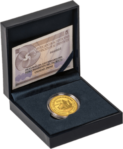 Золотая монета Бальбоа первооткрыватель Тихого океана 200 евро Испания в футляре с сертификатом