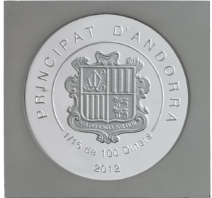 Аверс одной из 15 монет набора "Фонтан Треви в Риме"