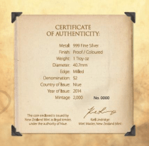 Сертификат серебряной монеты "Сердечко моё"