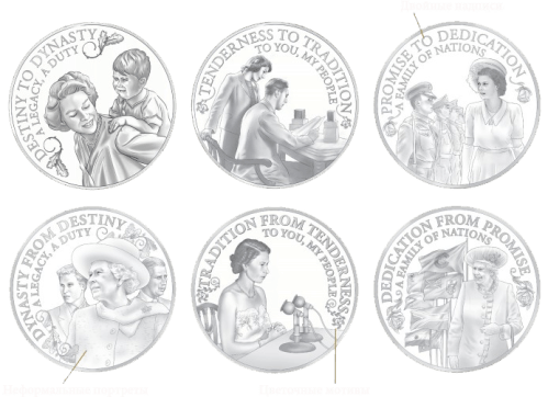 Монеты серии "От принцессы к королеве"