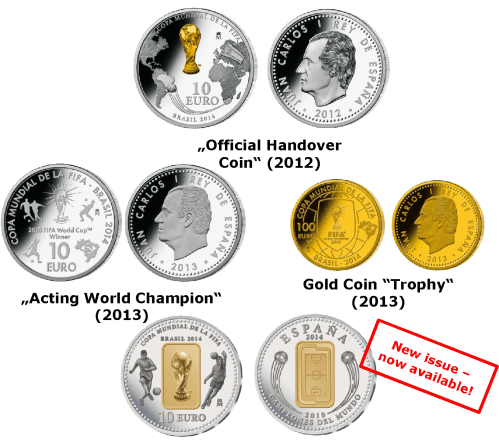 Монеты Испании к Чкмпионату FIFA 2014 в Бразилии