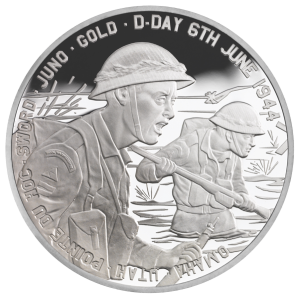 Серебряная монета 70-летие высадки в Нормандии DDay 2014