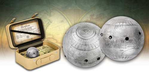 Серебряная монета-шар "Семь новых чудес света" 2015 Монетный двор Польши