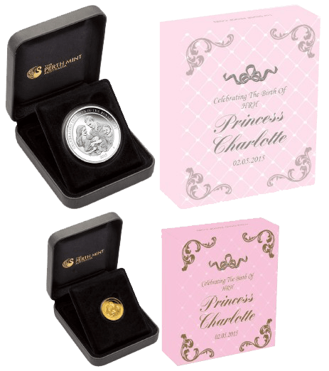 Перт Минт монеты к рождению принцессы 2015