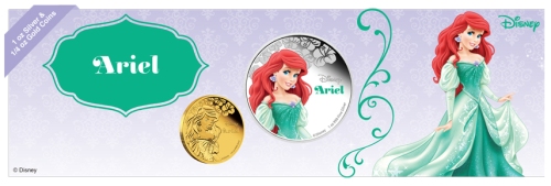 Ариель принцесса Диснея монеті 2015