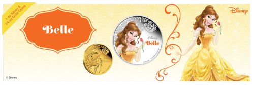 Красавица Белль и Чудовище монеты Дисней 2015