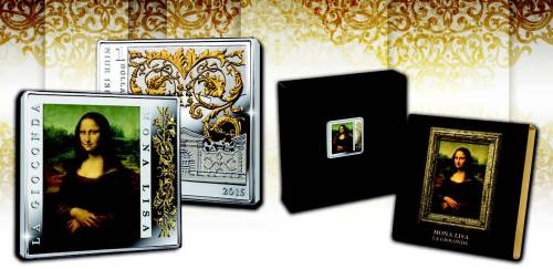 Серебряная монета Мона Лиза Леонардо да Винчи 2015 Монетный двор Польши