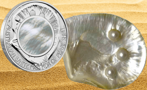 Серебряная монета Перламутр австралийских ракушек 2015 Пертский монетный двор