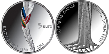 Балтийский путь монета, монета Латвии