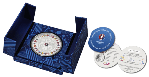 Официальная серебряная монета 1 кг ЕВРО 2016