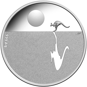 Серебряная монета Кенгуру на рассвете 2016
