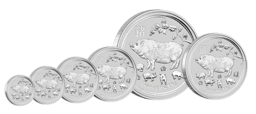 Серебряные монеты 2019 Год Свиньи Lunar II Bullion